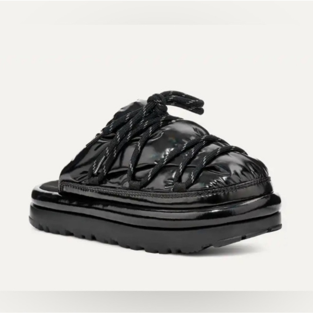 Ugg Space Sliders Hi Shine Slide Platform
Shiny Black, Sz 8 Slippers NWOB